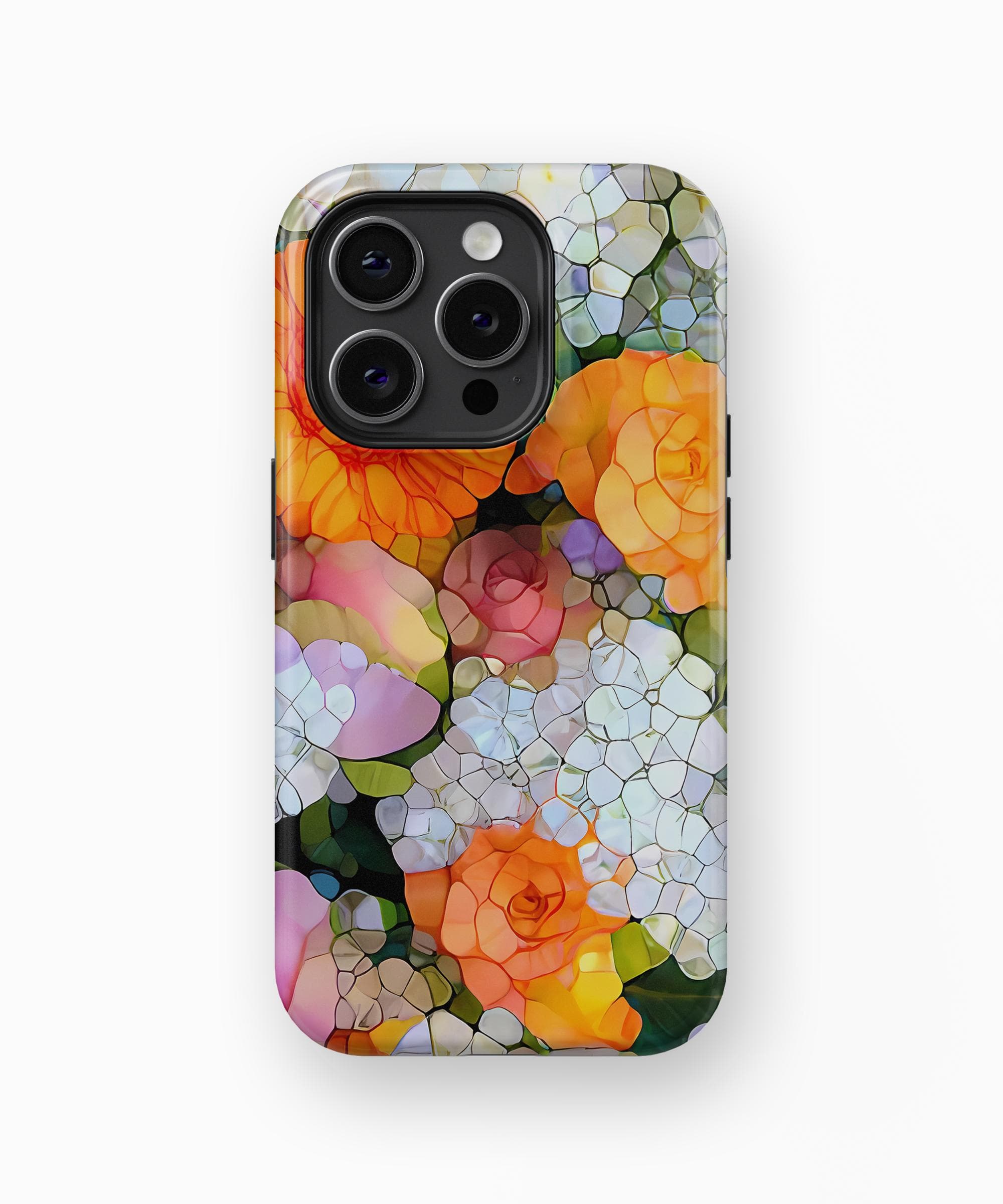Colorful Phone Cases - Pretty Stone Art Flower iPhone Case