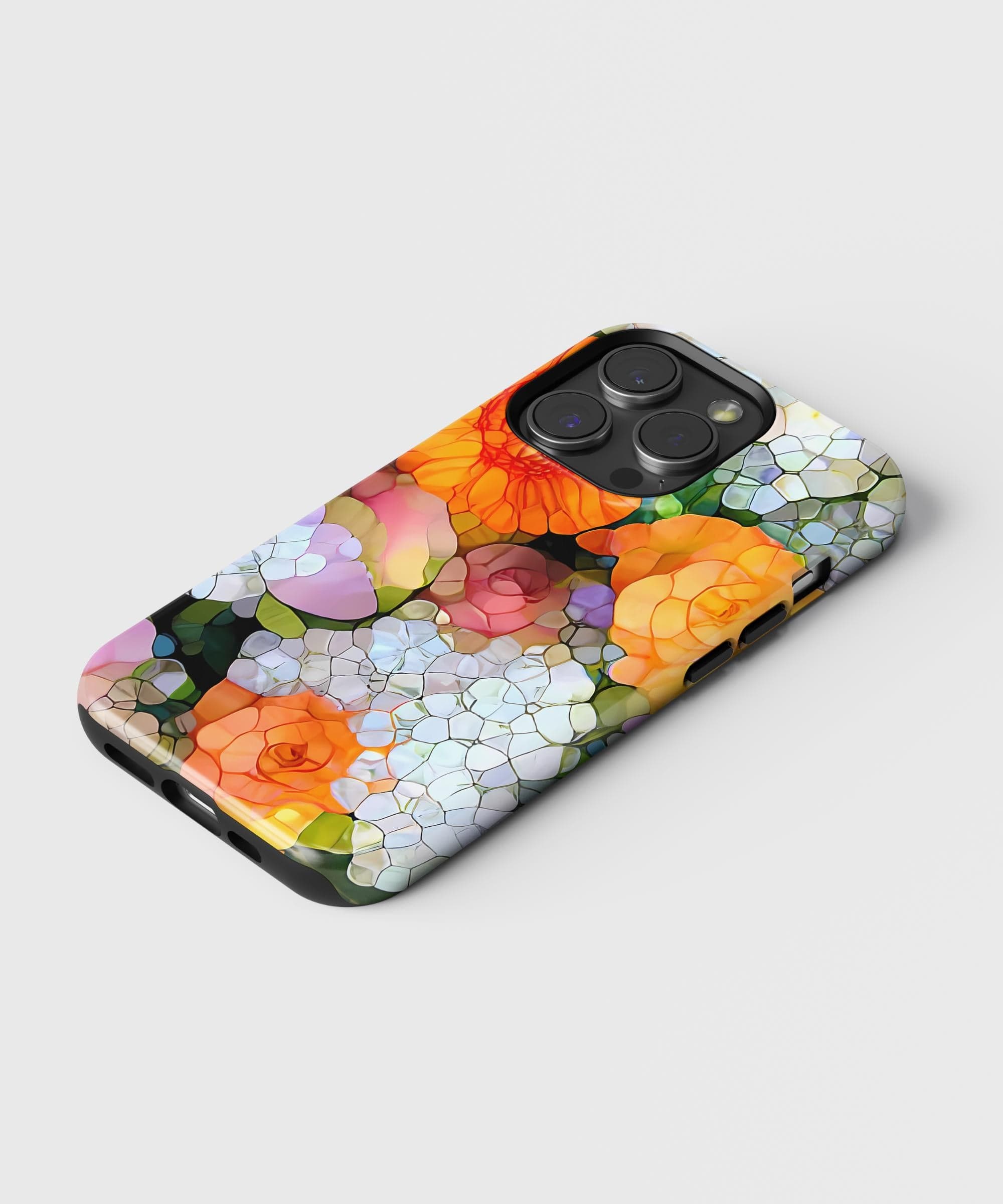 Colorful Phone Cases - Pretty Stone Art Flower iPhone Case
