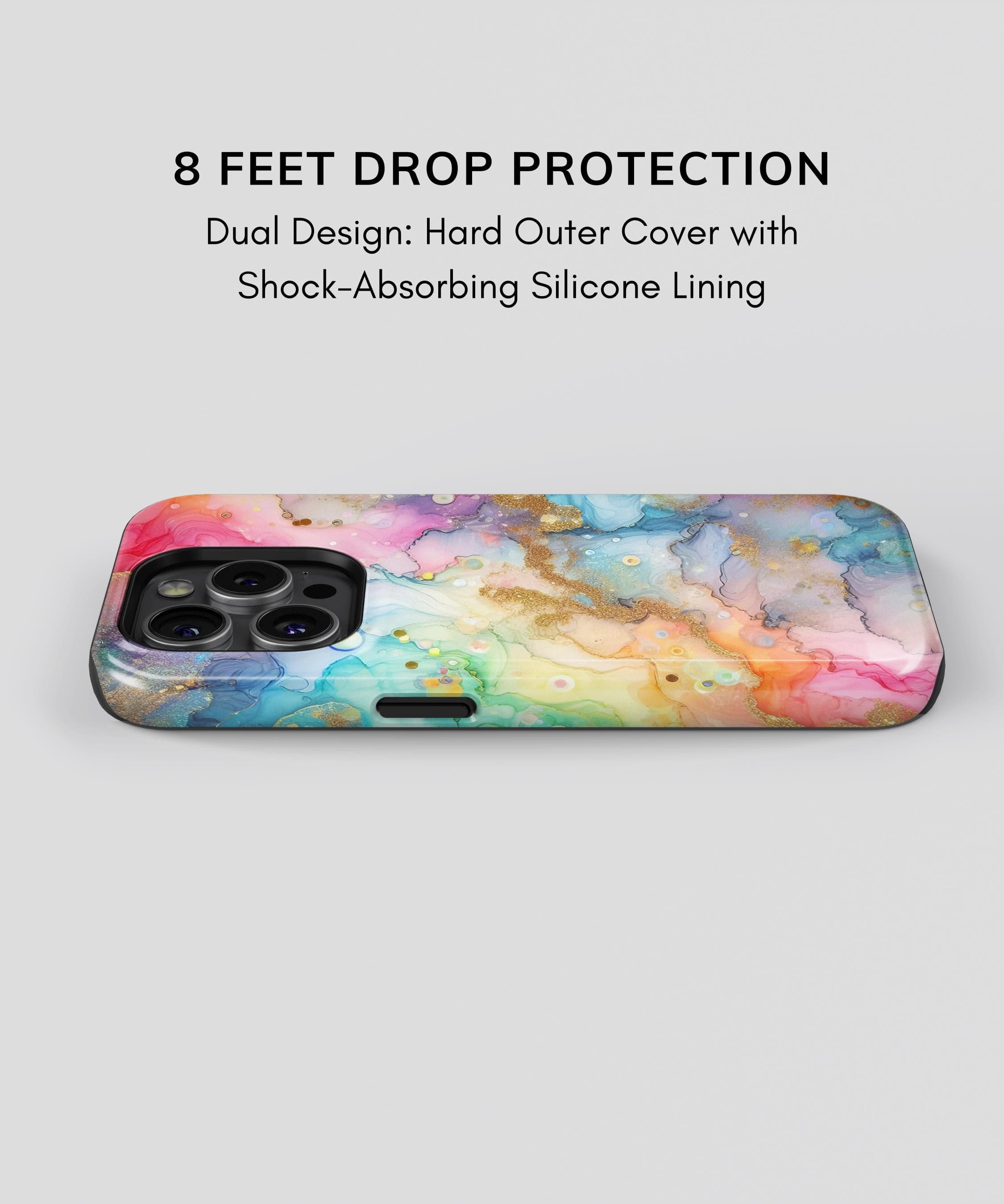 Rainbow Alcohol Ink iPhone Case