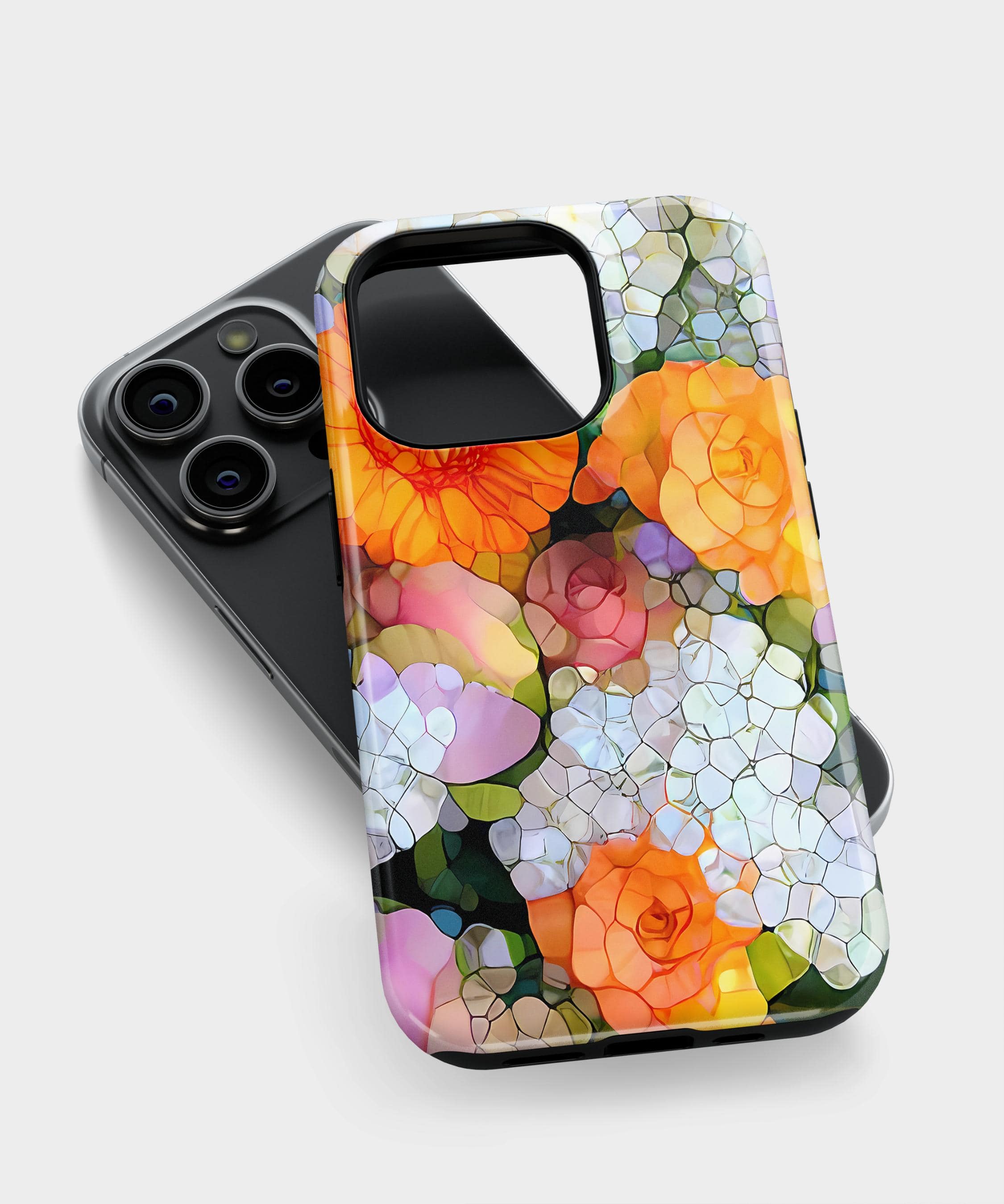 Colorful Phone Cases - Pretty Stone Art Flower iPhone Case